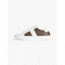 Sneaker CALVIN KLEIN Marrón y Blanco Logos