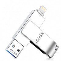 IDISKK 64GB USB 3.0 Pendrive Compatible con Apple
