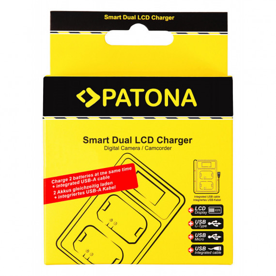 PATONA Cargador Smart Dual Lcd para Nikon EN-EL15