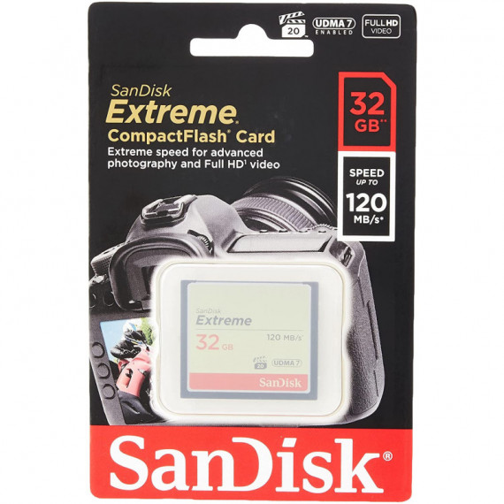 SANDISK Compact Flash Extreme Tarjeta de Memoria 120 Mb/s 32GB