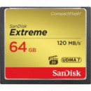 SANDISK Compact Flash Extreme Tarjeta de Memoria 120 Mb/s 64GB