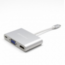 Dock USB-C PHOENIX Multipuerto 3 en 1 HDMI 4K/VGA/USB TIPOC White