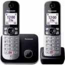 PANASONIC KX-TG6852SPB Teléfono Fijo Inalámbrico Dúo con Manos Libres