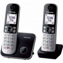 PANASONIC KX-TG6852SPB Teléfono Fijo Inalámbrico Dúo con Manos Libres