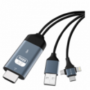 DEVIA Cable HDMI 3 en 1 C/micro/lightning