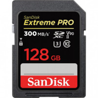 SANDISK Extreme Pro - Tarjeta de Memoria Sdhc de 128GB, hasta 300MB/S, V90