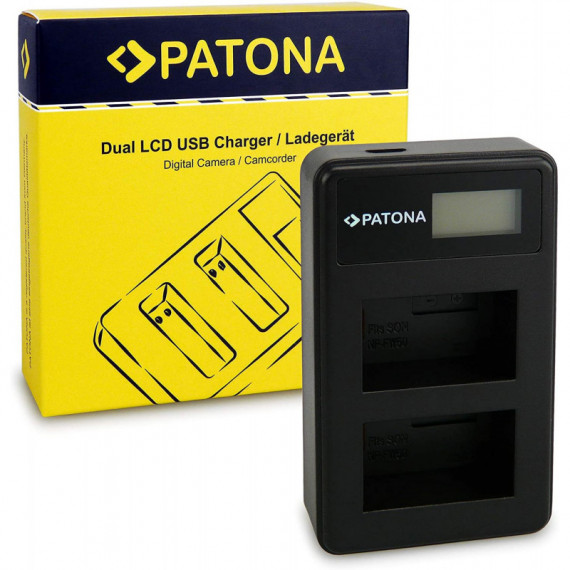 PATONA Dual Lcd USB Charger para Sony NP-FW50 8.4V 600MA
