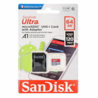 SANDISK Ultra - Tarjeta de Memoria Micro Sdhc de 64 Gb 120MB/S con Adaptador Sd