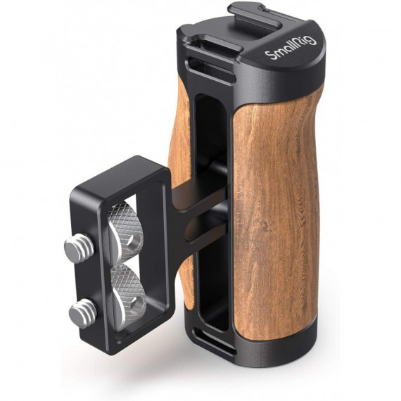 SMALLRIG 2913 Wooden Mini Side Handle (tornillos de 1/4”-20) para Camera Cage