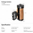 SMALLRIG 2913 Wooden Mini Side Handle (tornillos de 1/4”-20) para Camera Cage