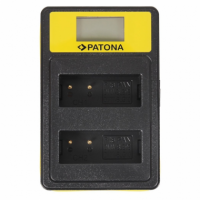 PATONA Smart Dual Lcd Charger para Panasonic DMW-BLG10