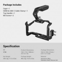 SMALLRIG Cage Kit Jaula para Panasonic Lumix GH6 "black Mamba" Series 3441