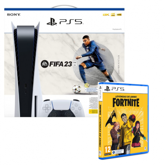 PS5 Kit con FIFA 23 Digital + Fortnite Leyendas de Anime - Guanxe