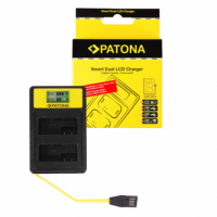 PATONA Cargador USB Smart Dual Lcd para LP-E8