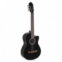 GEWA VG500162 Guitare électro-classique noire pour étudiants 4/4