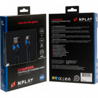 Cable NPLAY Charge 5.0 (PS5 - Usb-a - Usb-c - 3M - Blanco)