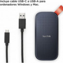 SANDISK Ssd Externo 480GB Portable Negro Usb-c SDSSDE30-480G-G25