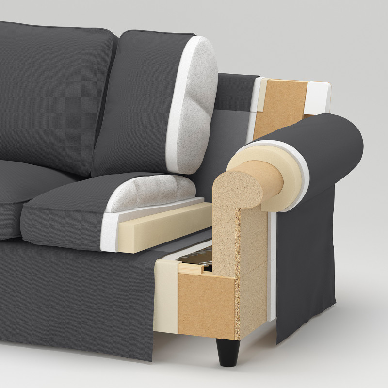 VIMLE funda para sofá de 3 plazas, Hallarp beige - IKEA