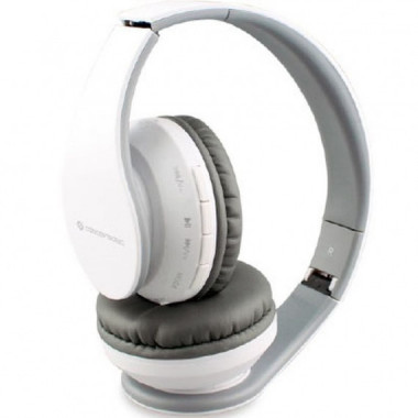 CONCEPTRONIC HEADSET BLUETOOTH PARRIS HEADPHONES AVEC FONCTION MAINS LIBRES RADIO PLAYS FROM MICROSD WHITE