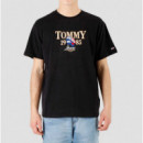 Camiseta TOMMY JEANS Chest Logo Negra
