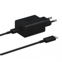 SAMSUNG Cargador de Pared USB Tipo C + Cable/ Negro 45W