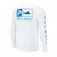 Camiseta Técnica Aquatek Icon Dorado Azul  PELAGIC