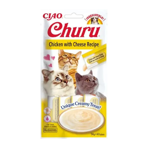 CHURU Receta Pollo/queso 4 X14 Gr