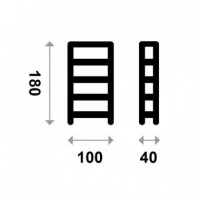 Rack métallique 180X100X40 Cm 175 Kgs AIRMEC