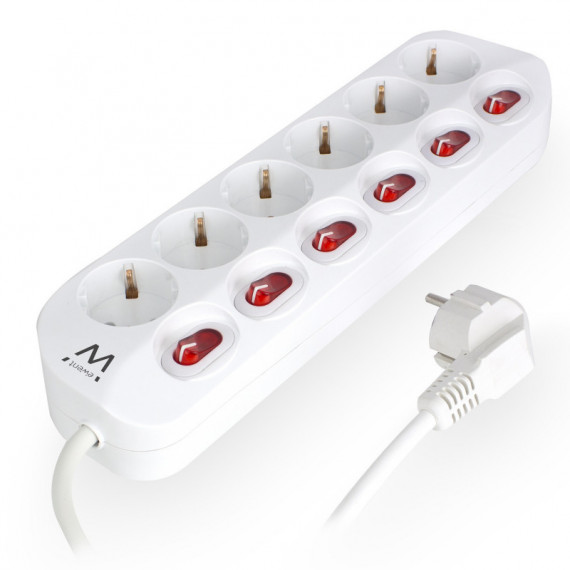 EWENT 6 Tomadas Shuco com Protecção Individual e Switch para cada Shuco (EW3933)