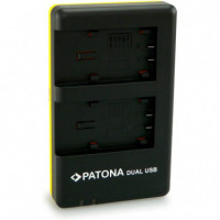 PATONA Dual USB Charger Cargador Doble VBT190/380 para Panasonic