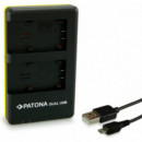 PATONA Dual USB Charger Cargador Doble VBT190/380 para Panasonic