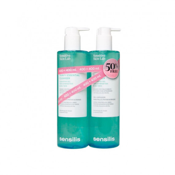 SENSILIS Higiene Purify Essential Cleanser Duplo 400+400ML