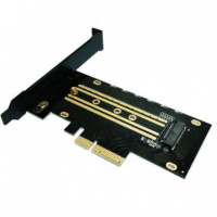 COOLBOX TARJETA PCI-E CON ADAPTADOR M.2 NVME CON SOPORTE EXTRA PERFIL BAJO