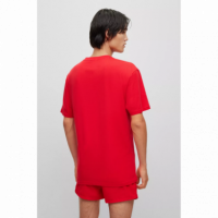 Camiseta Hugo Boss roja maxilogo vertical