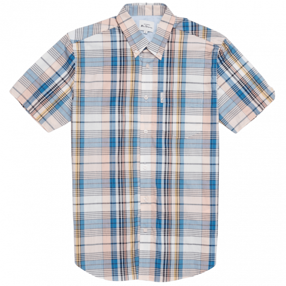 BEN SHERMAN Camisas Camisa Large Madras Check Blue Denim