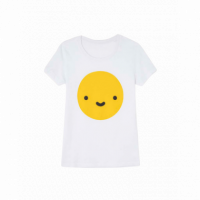 KLING Camisetas Mujer Camiseta Algodón Orgánico Smiley