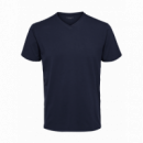 SELECTED Camisetas Hombre Camiseta New Pima Cuello Pico Navy Blazer