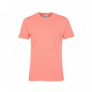 Camisetas Hombre Camiseta COLORFUL STANDARD de Algodón Orgánico Bright Coral