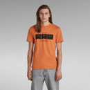 G-STAR RAW DENIM Camisetas Hombre Camiseta Raw Graphic Slim Burned Orange