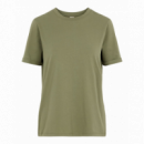 PIECES Camisetas Mujer Camiseta Ria Deep Lichen Green