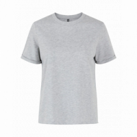 PIECES Camisetas Mujer Camiseta Ria Light Grey Melange