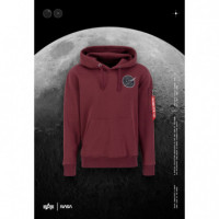 Jerséis y Sudaderas Sudadera ALPHA INDUSTRIES Dark Side Hoody Burgundy