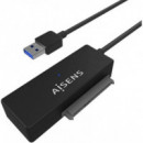 AISENS Adaptador Sata a Usb-a USB 3.0/USB3.1 GEN1 para Discos Duros 2.5 y 3.5 con Alimentador  Negro