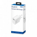 EWENT Network Charger 1 Port USB 2.4 Amp EW1301