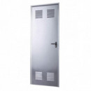Puerta Hierro Galvanizada con Rejilla