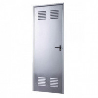 Puerta Hierro Galvanizada con Rejilla