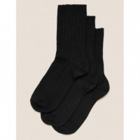 Pack 3 Calcetines Térmicos Lisos  MARKS AND SPENCER