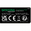 PATONA Cargador Premium Twin para Batería Nikon EN-EL15A/B/C Compatible con Usb-c Pd/qc 161965