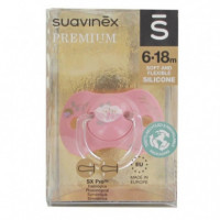 SUAVINEX Chupete Gold 6-18M Silicona Rosa