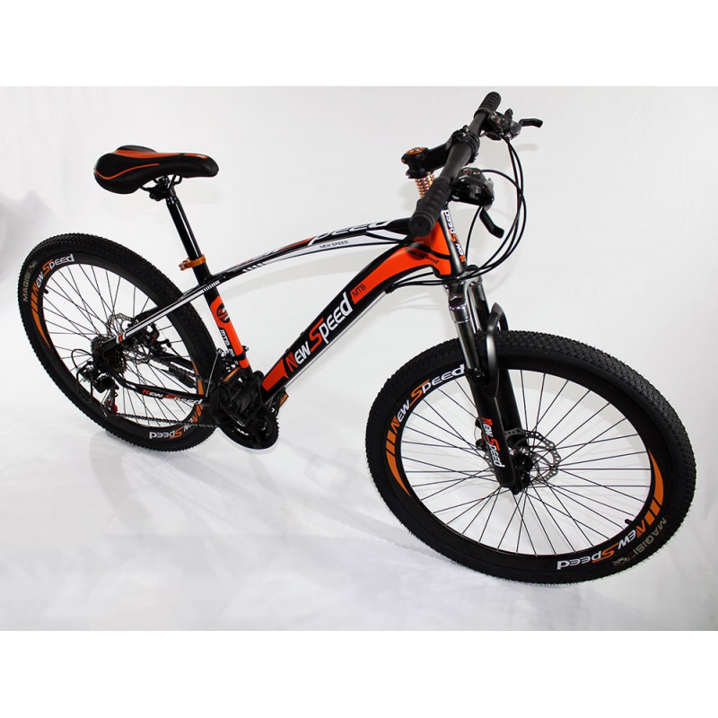 MTB-T001-R - Bicicleta Montaña Adulto Negro/naranja NEW SPEED - Guanxe  Atlantic Marketplace